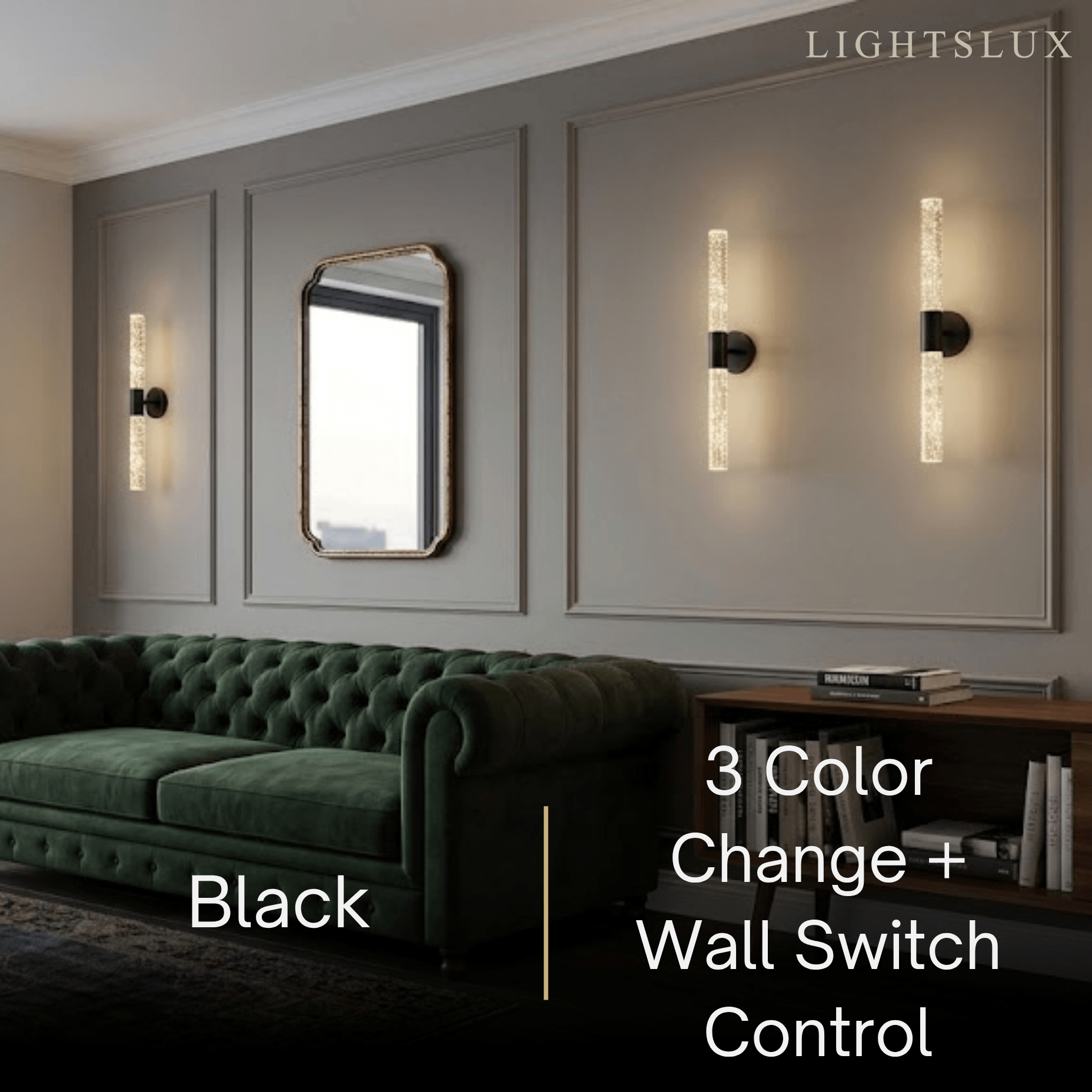 Lunara Modern Wall Lamp -- Iron & PVC Gold for Hallway