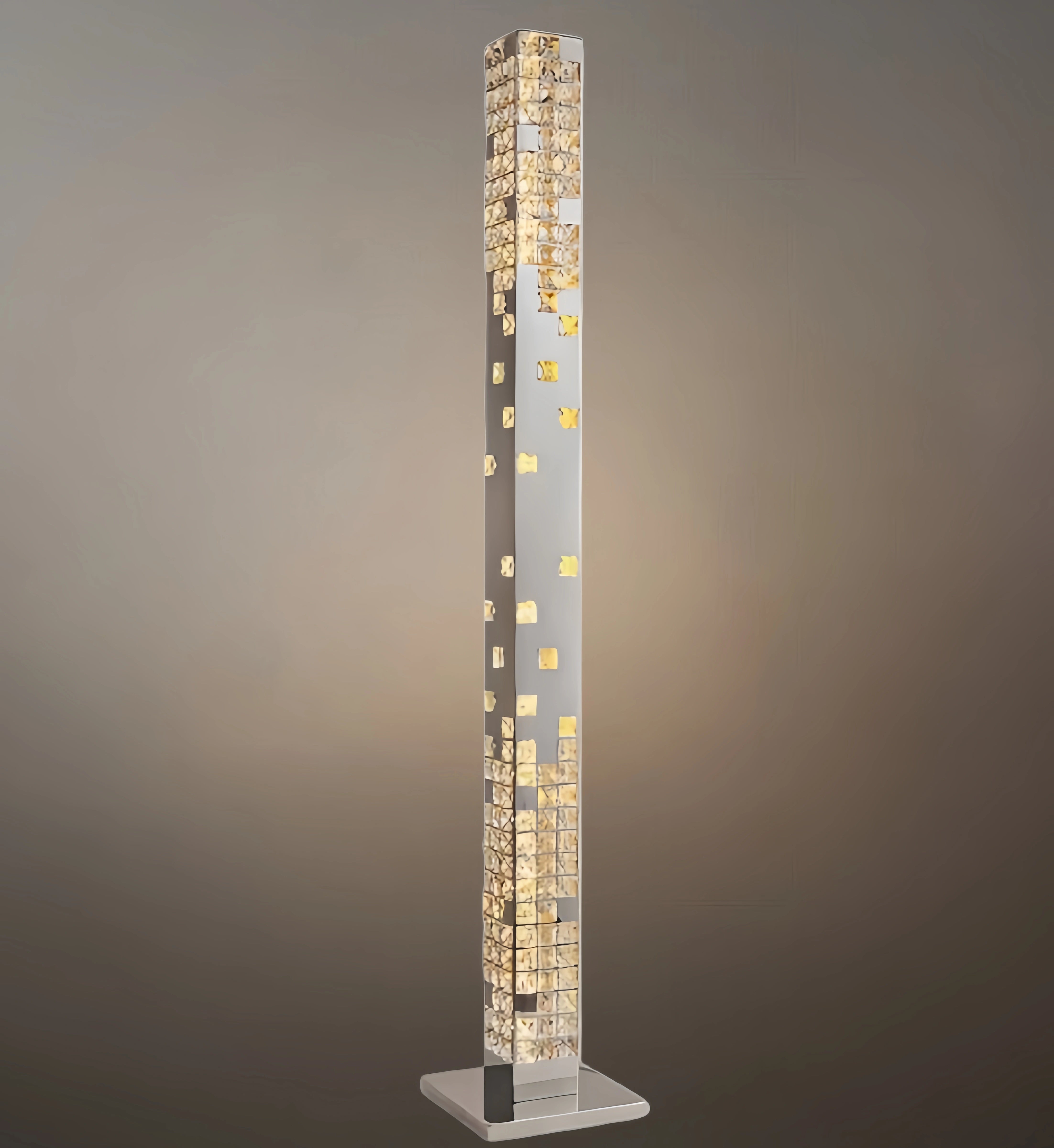 Excelis Modern Crystal Floor Lamp – Stainless Steel & Crystal Chrome for Living Room