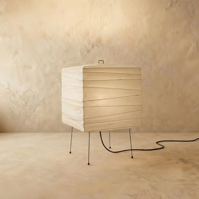 Wabi-Sabi Rice Paper Table Lamp for Bedroom1
