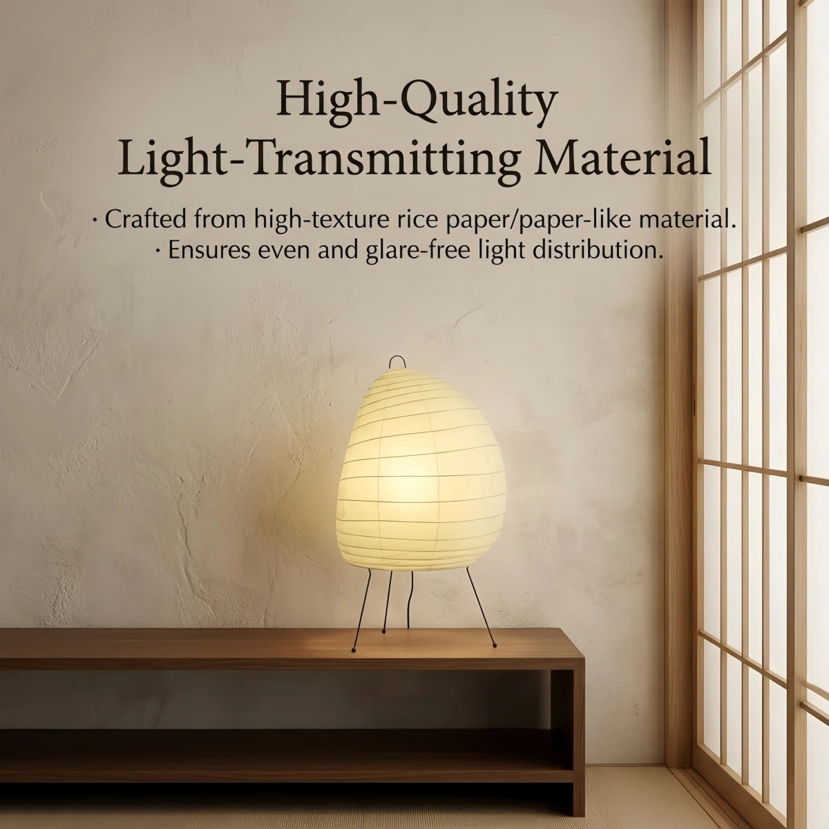 Japanese Table Lamp -- Metal for Bedroom2