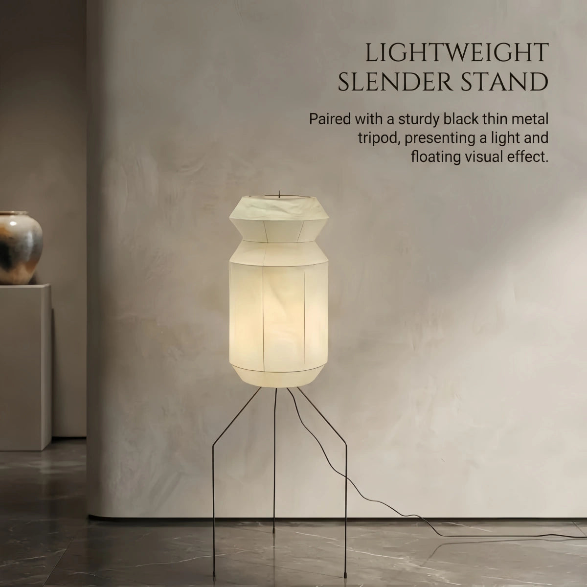 Zenno Wabi-Sabi Tripod Floor Lamp  for Living Room