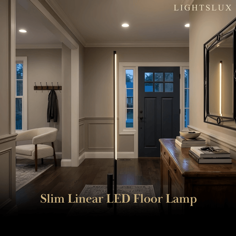 Lunara Minimalist Modern Floor Lamp -- Black for Bedroom1