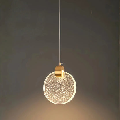 Excelis Art Deco Round – Pendant Light Gold Metal/Crystal for Dining Room