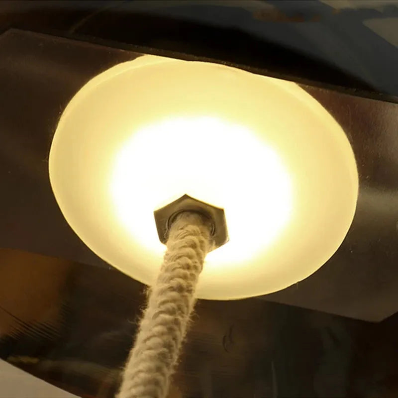 Modern Blue/Amber Pendant Light