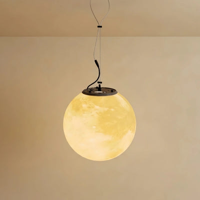 Lunara Nordic Solar Pendant Light - Waterproof Resin LED for Outdoor

