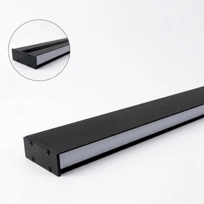 Minimalist Linear Black Outdoor Wall Lamp Sensor