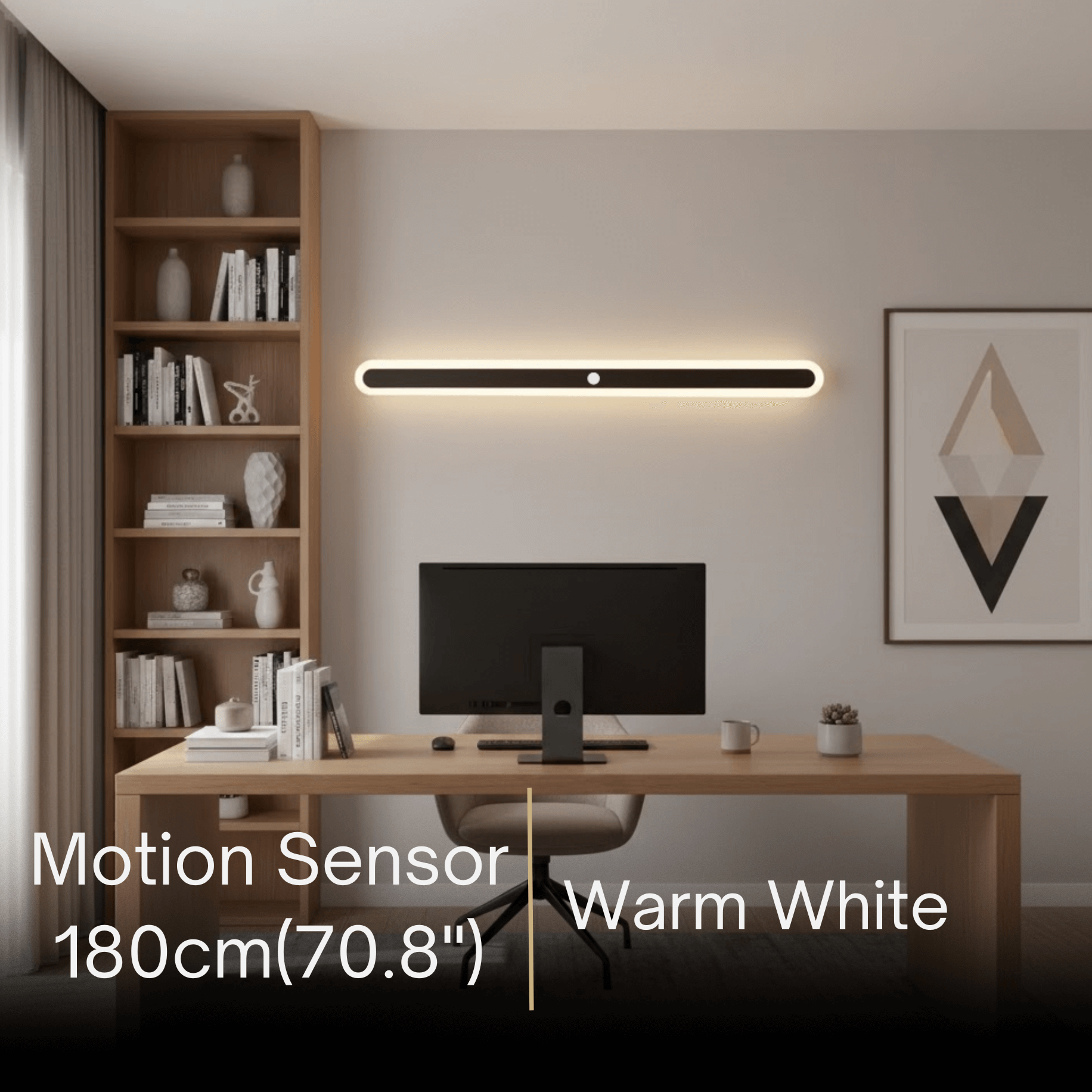 Arcato Modern Linear Outdoor Wall Lamp –  Sensor Light for Indoor/Outdoor
