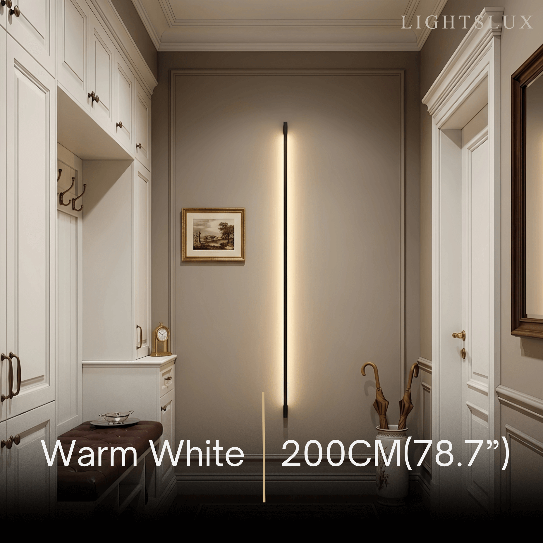 Arcato Modern Linear LED Wall Lamp – Black Wall-Mounted Light for Living Room