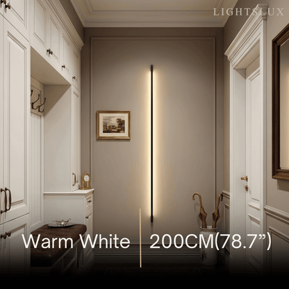 Arcato Modern Linear LED Wall Lamp – Black Wall-Mounted Light for Living Room