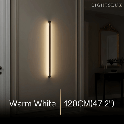 Arcato Modern Linear LED Wall Lamp – Black Wall-Mounted Light for Living Room