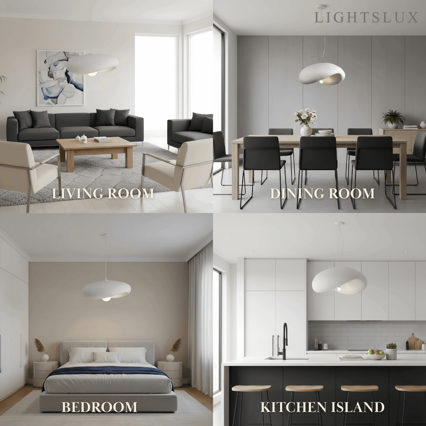Sandora Modern White Dome Pendant Light