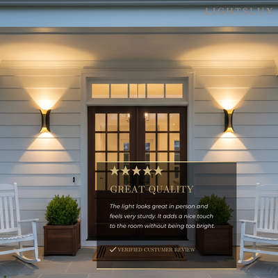 Modern Curved Outdoor Wall Mounted Led Light Dimension