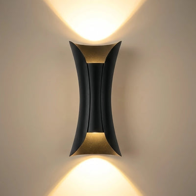 Modern Curved Outdoor Wall Mounted Led Light Dimensionb