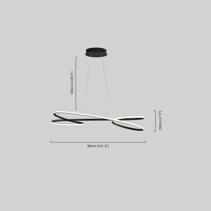 Modern LED Ring Pendant Light — White