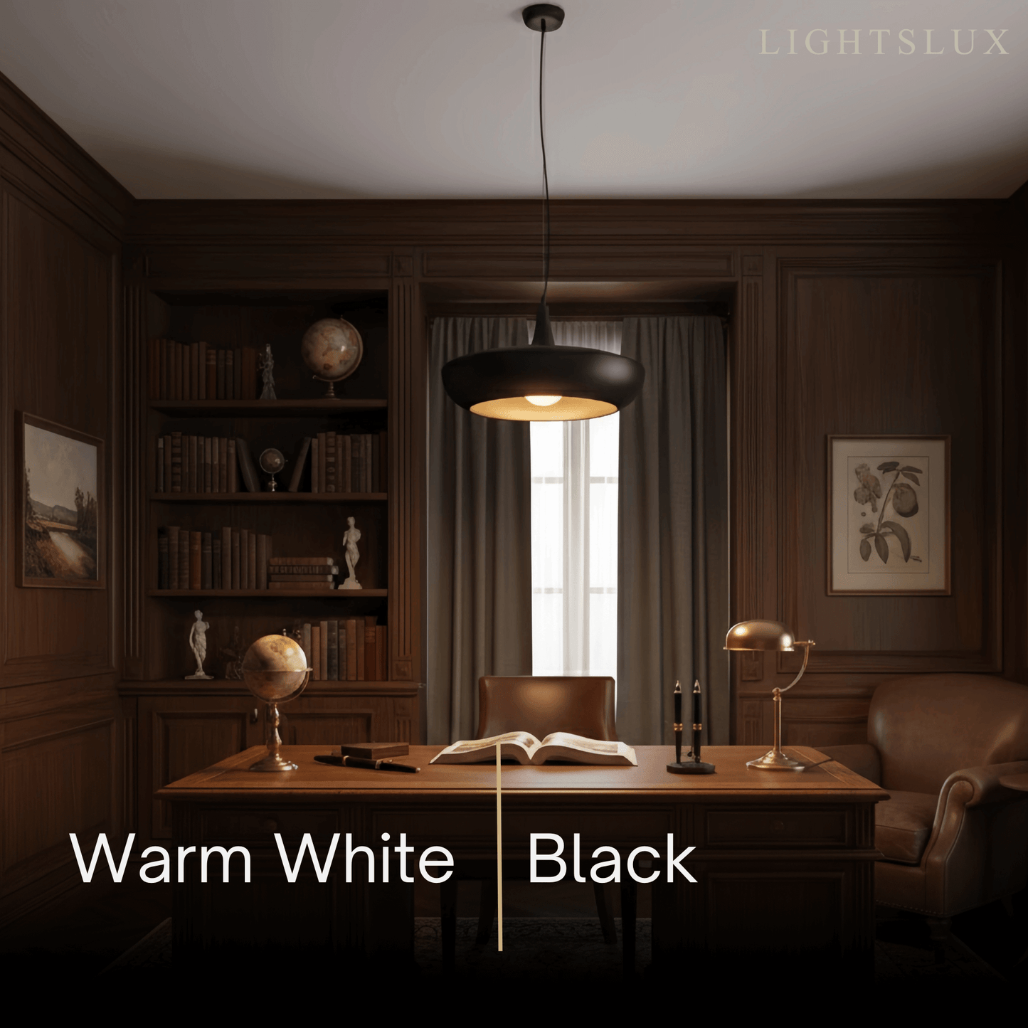 Crema Natural Black/White/Green Bowled Pendant Light
