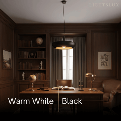 Crema Natural Black/White/Green Bowled Pendant Light