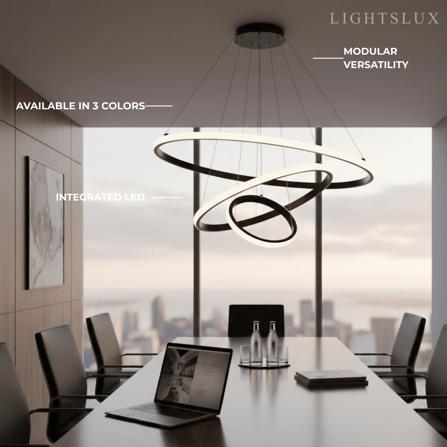 Velora Modern Metal Ring Pendant Light –  Fixture for Living
