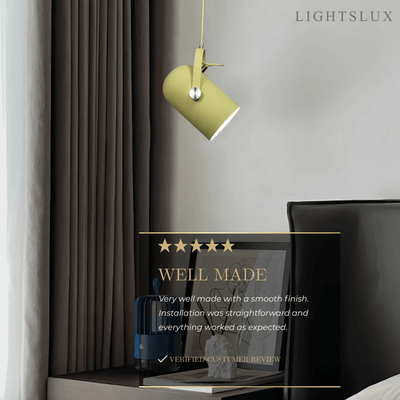 Morandia Modern Pendant Light – Angle-Adjustable Metal Fixture for Bedroom