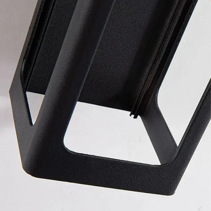 Modern Outdoor Wall Lamp – Metal Lantern with Sensor for Exterio