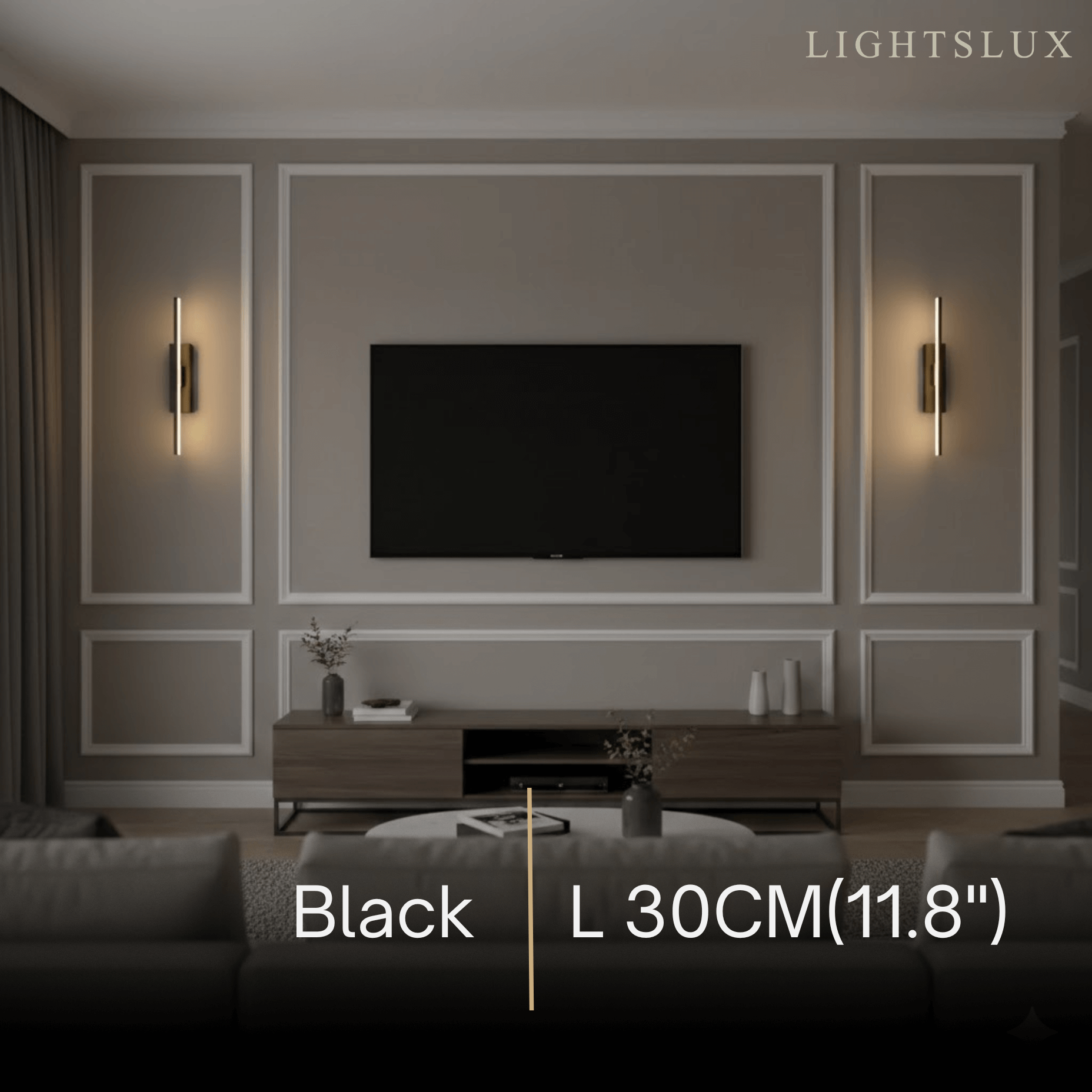 Arcato Modern Linear Wall Lamp – Black/White Metal Fixture for Bedroom
