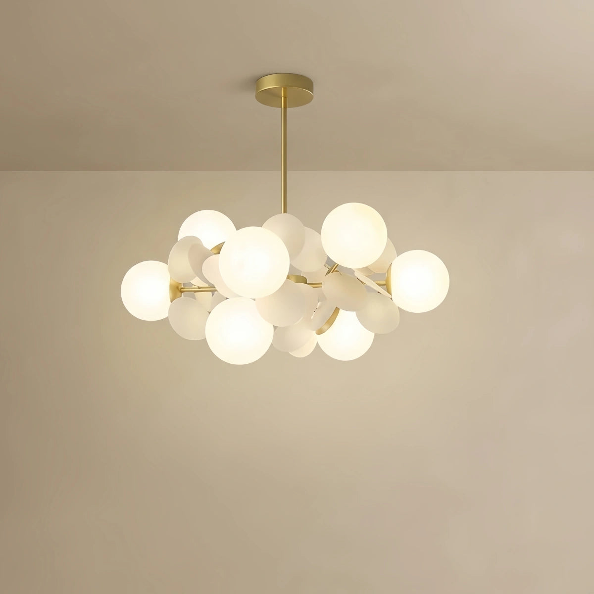 Nebula Modern Chandelier - Metal Frame with Glass Shades
