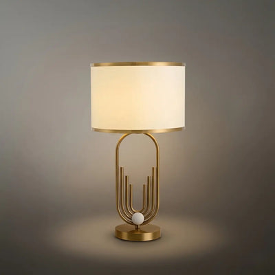 Table Lamp - Metal Frame with Fabric 