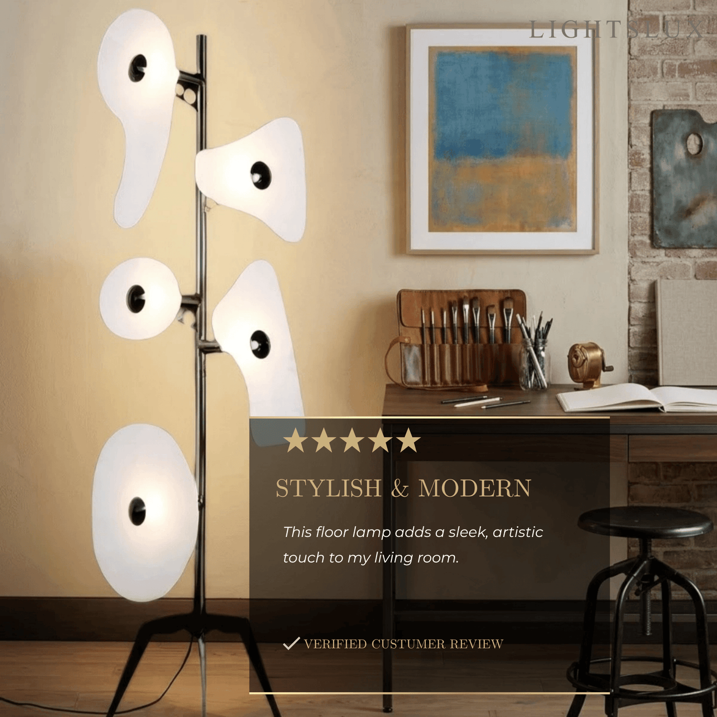 Modern Multicolor Floor Lamp for Study Room