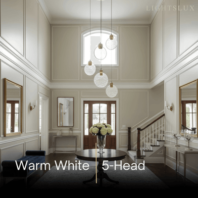 Excelis Art Deco Round – Pendant Light Gold Metal/Crystal for Dining Room