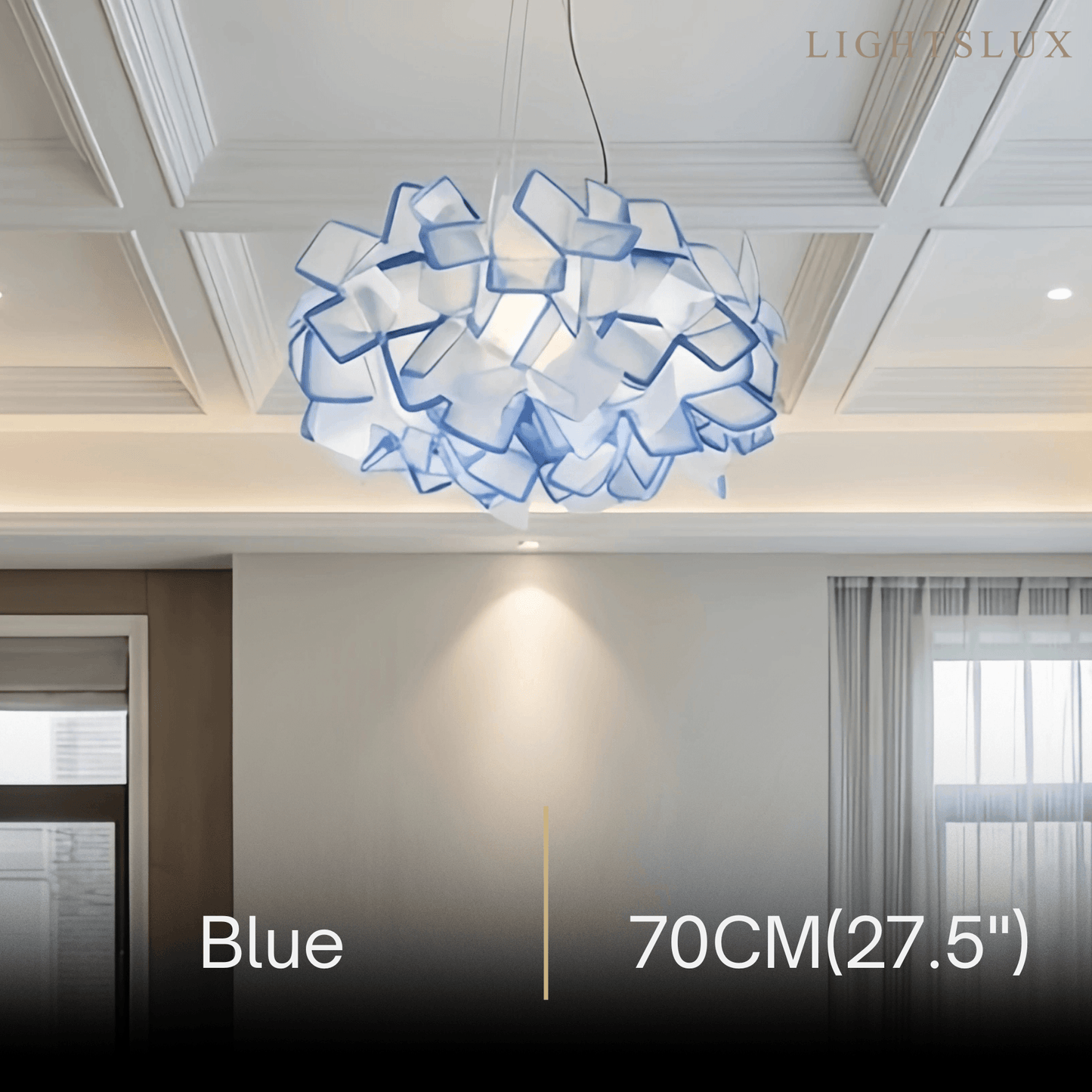 Lunara Art Deco Modern Multicolor Decorative Flower Acrylic Pendant Light