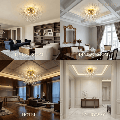 Excelis Art Deco Metal Ceiling Light 