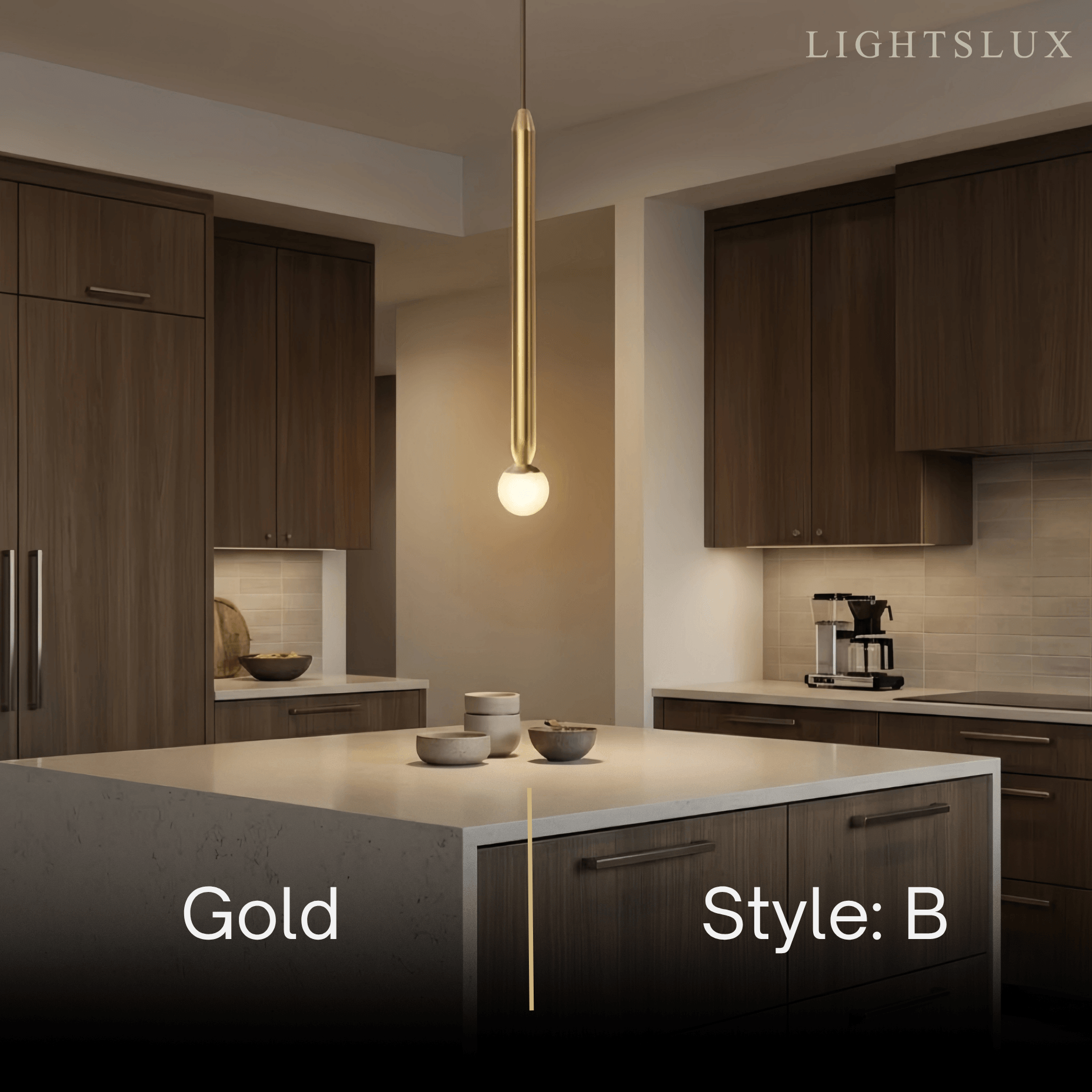 Modern Metal Pendant Light - Linear