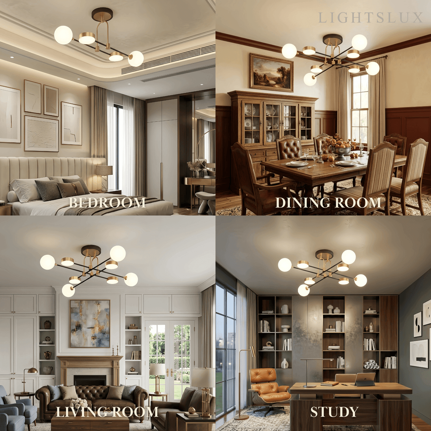 Nebula Modern Gold Chandelier