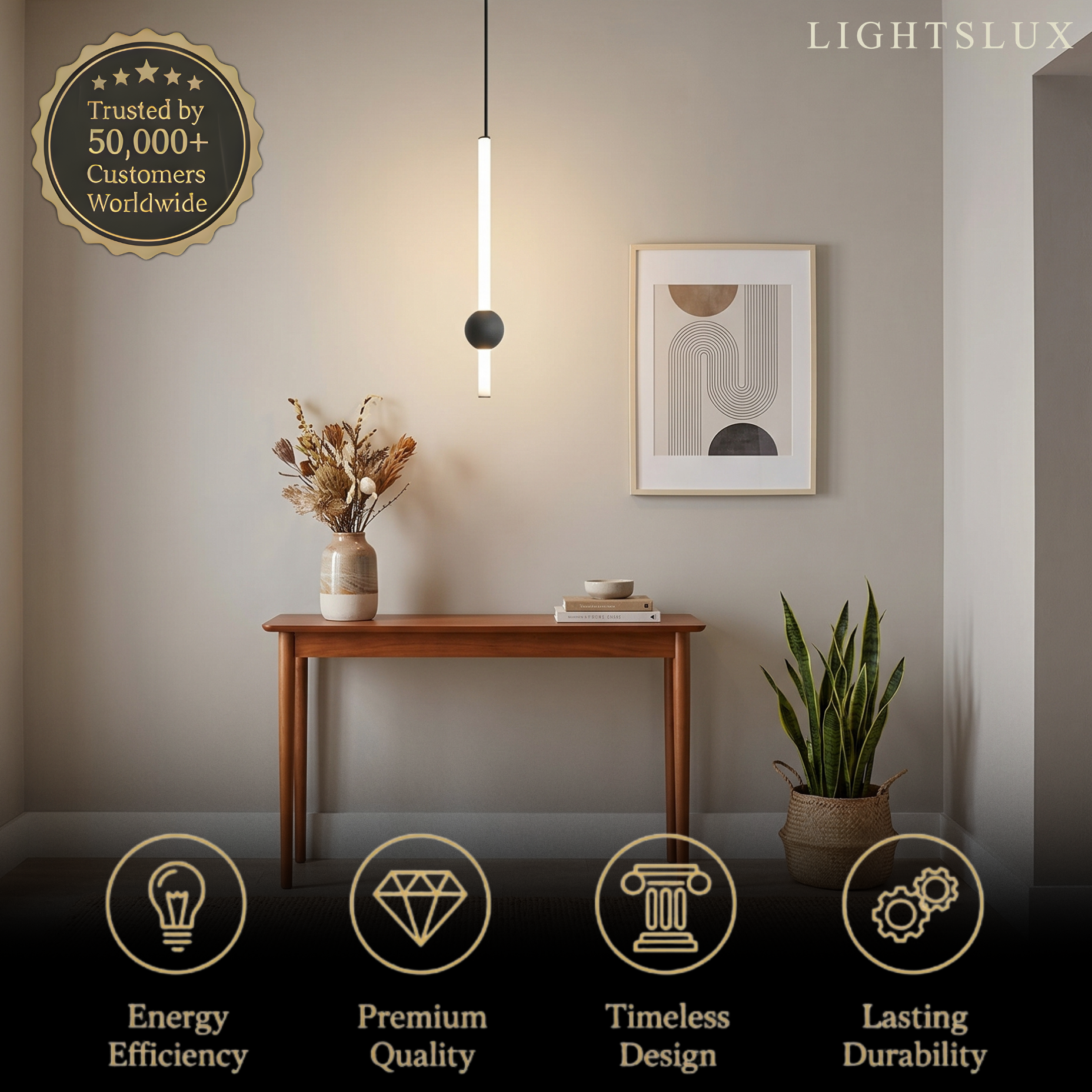Arcato Modern Linear Globe Pendant Light