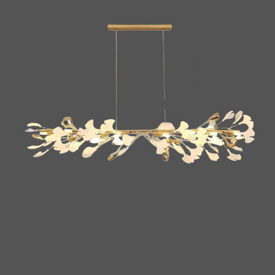 Excelis Art Deco Chandelier - Gold Ceramic/Metal for Living Room