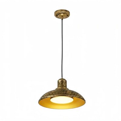 Irondale Industrial Waterproof Pendant Light -- Black/Brass Iron for Outdoor Wall