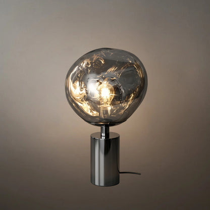 Stellar Modern Table Lamp — Metal Chrome/Gold/Red for Living Room