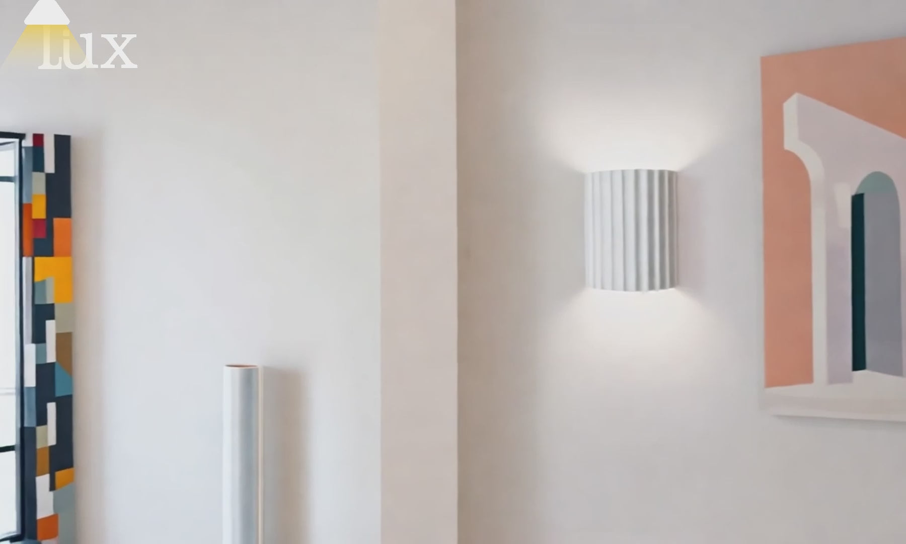 Arcato Modern Resin Wall Light – Green/Grey/Orange for Living Room/Bedroom