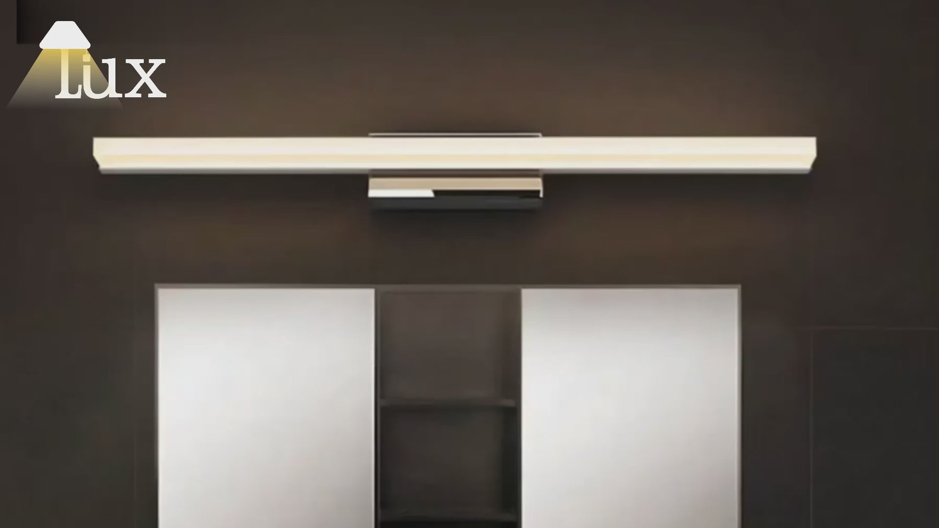 Arcato Minimalist Linear Vanity Wall Lamp – IP44 Metal in Black/Chrome Bathroom
