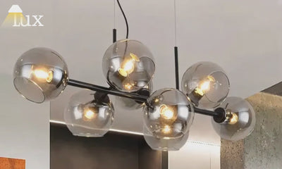 Nebula Modern Chandelier - Black/Gold Metal for Dining Room